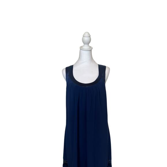 OLEG CASSINI BLACK TIE EVENING COCKTAIL DRESS SLEEVELESS SEQUIN NAVY SIZE 6 - Picture 6 of 15